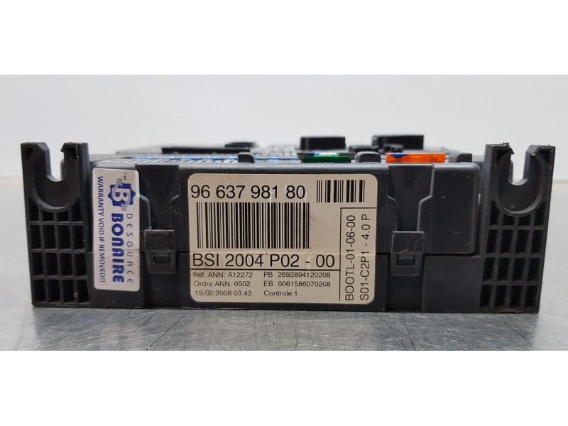 Recambio de caja reles / fusibles para peugeot 308 confort referencia OEM IAM 9663798180 BSIP02  Recambio de caja reles / fusibles para peugeot 308 confort referencia OEM IAM 9663798180 BSIP02