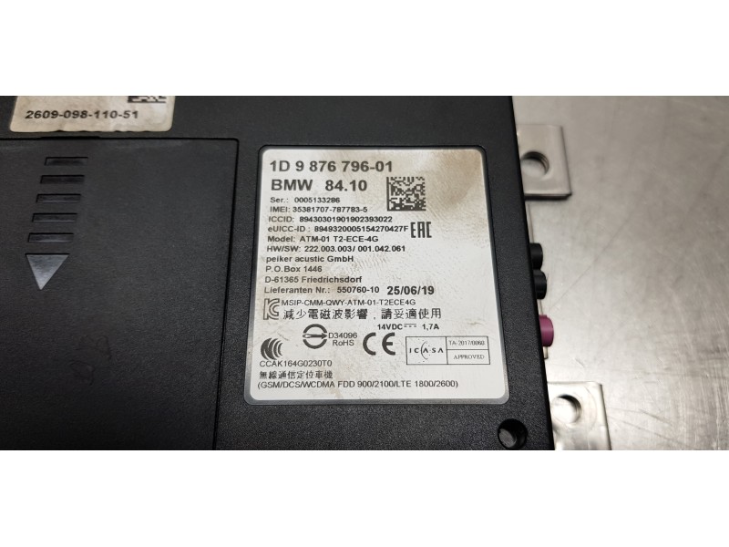 Recambio de modulo electronico para mini mini 5-trg. (f55) one referencia OEM IAM 9876796  