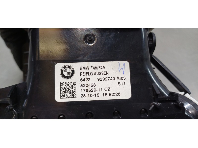 Recambio de rejilla aireadora para bmw serie x1 (f48) sdrive18d referencia OEM IAM 64229292740  