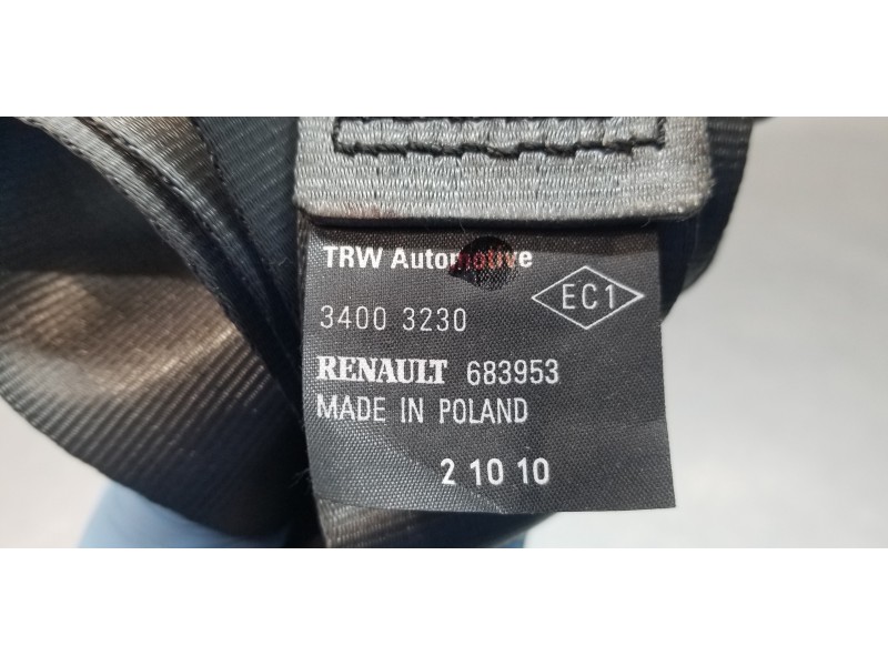 Recambio de cinturon seguridad trasero derecho para renault clio iii expression referencia OEM IAM 8200683953  