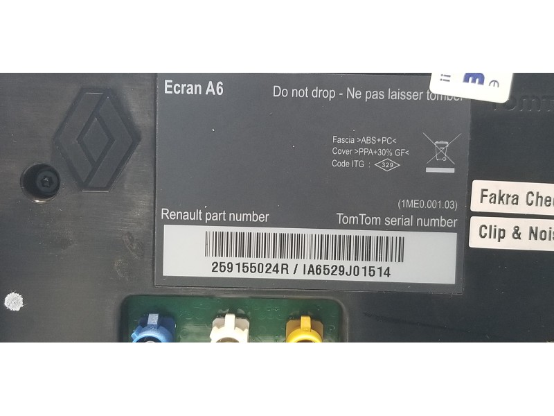 Recambio de pantalla multifuncion para renault clio iii expression referencia OEM IAM 259155024R   Recambio de pantalla multifuncion para renault clio iii expression referencia OEM IAM 259155024R