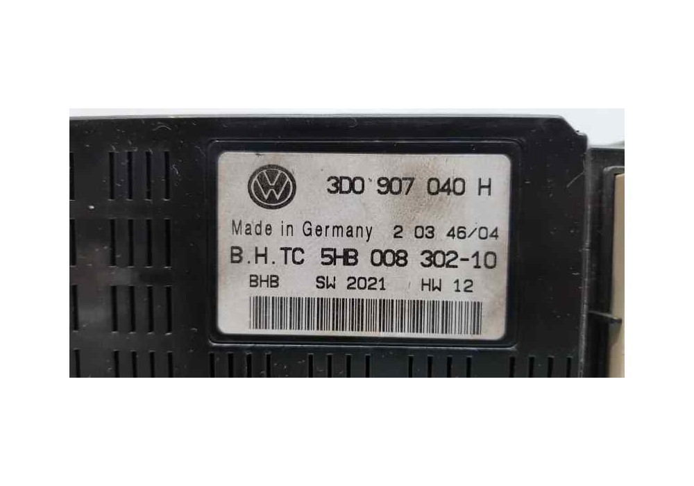 Recambio de modulo electronico para volkswagen phaeton (3d2/3d8) tdi v6 4motion (4 asientos) referencia OEM IAM 3D0907040H   Recambio de modulo electronico para volkswagen phaeton (3d2/3d8) tdi v6 4motion (4 asientos) referencia OEM IAM 3D0907040H