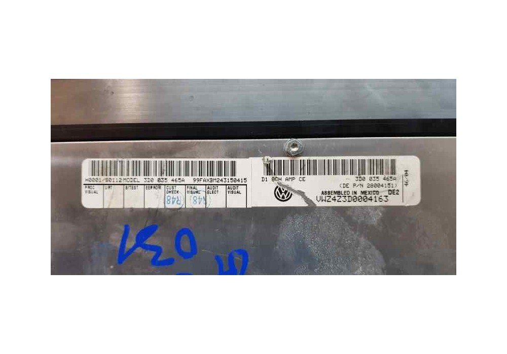 Recambio de modulo electronico para volkswagen phaeton (3d2/3d8) tdi v6 4motion (4 asientos) referencia OEM IAM 3D0035465A   Recambio de modulo electronico para volkswagen phaeton (3d2/3d8) tdi v6 4motion (4 asientos) referencia OEM IAM 3D0035465A