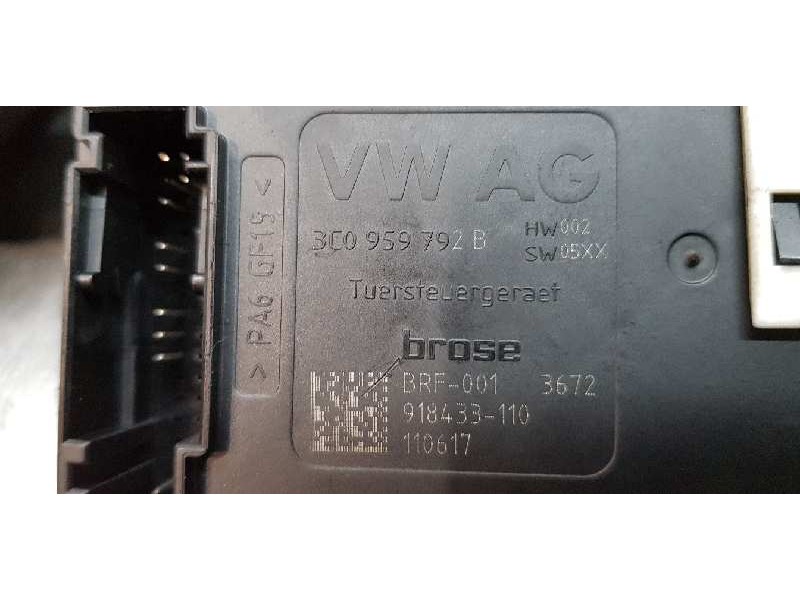 Recambio de motor elevalunas delantero derecho para seat altea xl (5p5) stylance / style referencia OEM IAM 3C8959702   Recambio de motor elevalunas delantero derecho para seat altea xl (5p5) stylance / style referencia OEM IAM 3C8959702