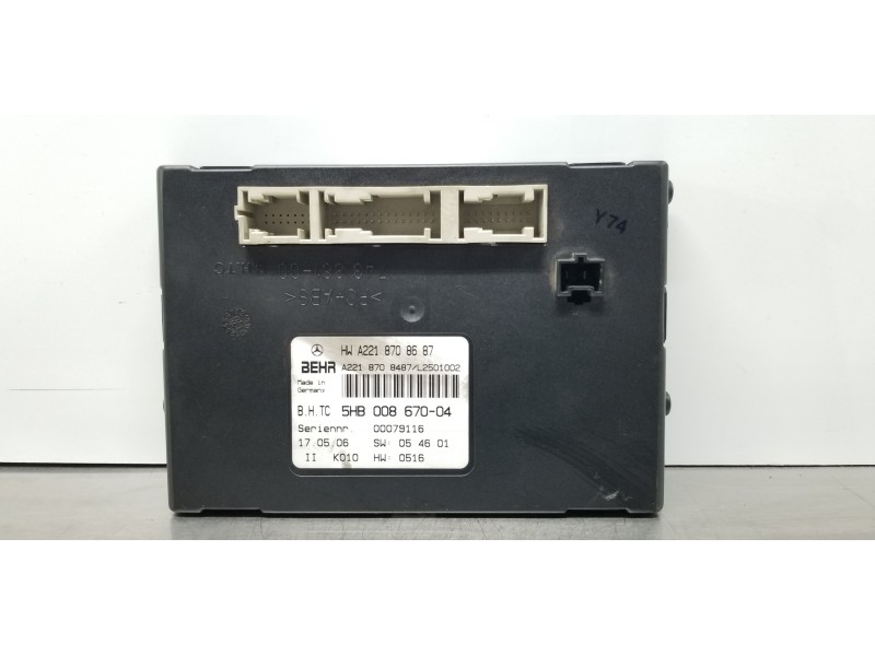 Recambio de modulo electronico para mercedes clase s (w221) berlina 320 / 350 cdi (221.022) referencia OEM IAM A2218708687  