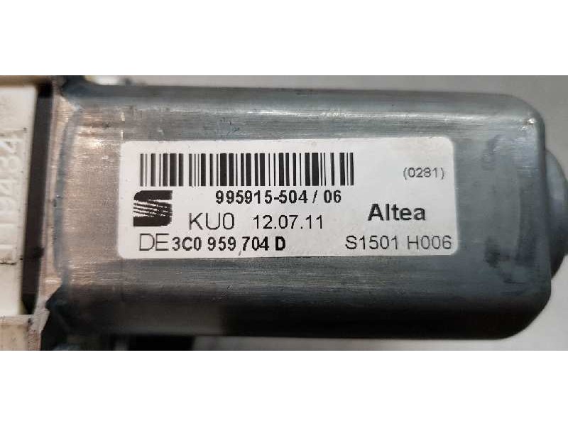 Recambio de motor elevalunas trasero derecho para seat altea xl (5p5) stylance / style referencia OEM IAM 3C0959704D   Recambio de motor elevalunas trasero derecho para seat altea xl (5p5) stylance / style referencia OEM IAM 3C0959704D