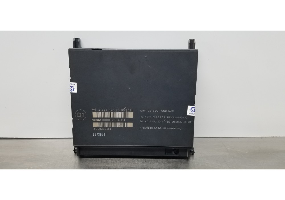 Recambio de modulo electronico para mercedes clase s (w221) berlina 320 / 350 cdi (221.022) referencia OEM IAM A2218702086  
