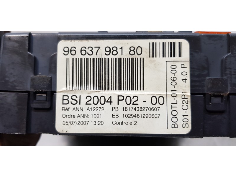 Recambio de caja reles / fusibles para peugeot 308 sport referencia OEM IAM 9663798180   Recambio de caja reles / fusibles para peugeot 308 sport referencia OEM IAM 9663798180