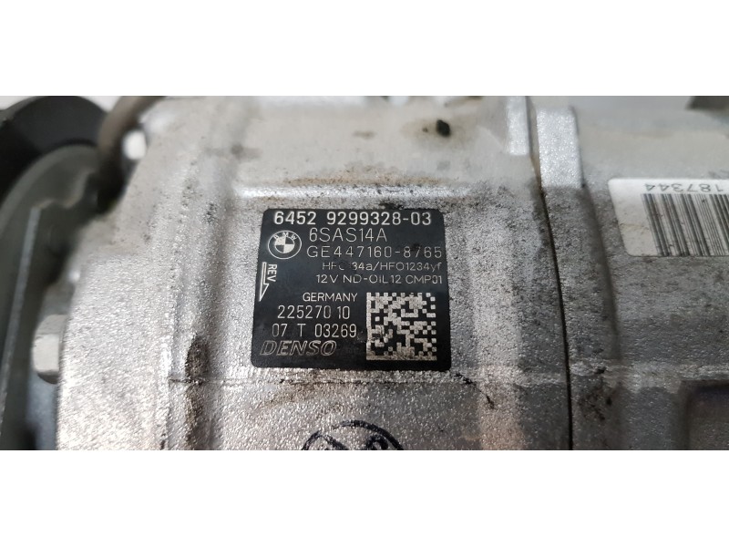 Recambio de compresor aire acondicionado para bmw serie 1 lim. (f20/f21) 118d referencia OEM IAM 64529299328  
