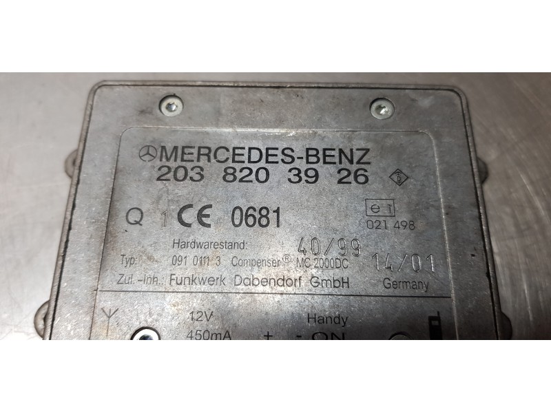 Recambio de modulo electronico para mercedes clase c (w203) berlina 270 cdi (203.016) referencia OEM IAM 2038203926   Recambio de modulo electronico para mercedes clase c (w203) berlina 270 cdi (203.016) referencia OEM IAM 2038203926