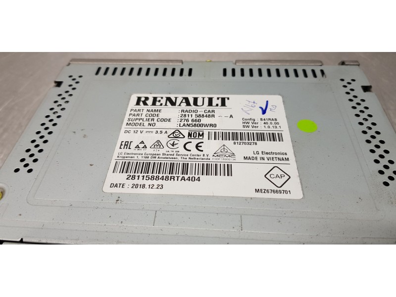 Recambio de pantalla multifuncion para dacia lodgy comfort referencia OEM IAM 281158848R   Recambio de pantalla multifuncion para dacia lodgy comfort referencia OEM IAM 281158848R