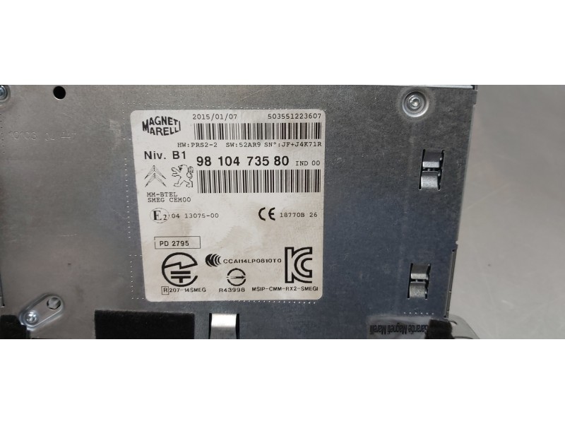 Recambio de sistema audio / radio cd para citroen c4 cactus feel referencia OEM IAM 9810473580   Recambio de sistema audio / radio cd para citroen c4 cactus feel referencia OEM IAM 9810473580