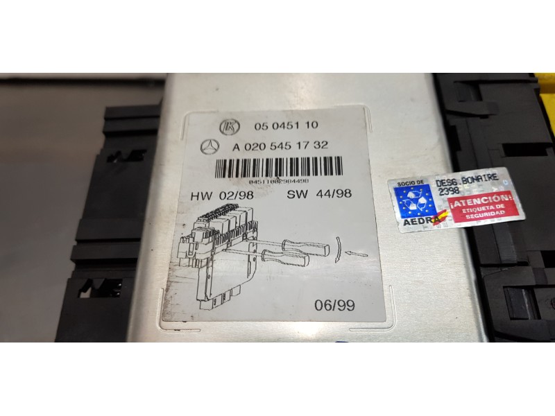 Recambio de caja reles / fusibles para mercedes clase s (w220) berlina 430 (220.070) referencia OEM IAM A0205451732   Recambio de caja reles / fusibles para mercedes clase s (w220) berlina 430 (220.070) referencia OEM IAM A0205451732