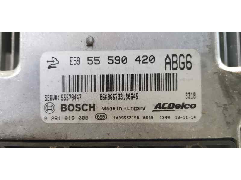 Recambio de centralita motor uce para opel zafira tourer expression referencia OEM IAM 55590420  
