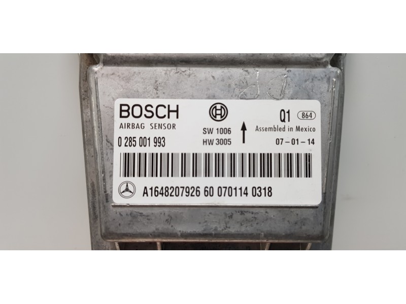 Recambio de centralita airbag para mercedes clase m (w164) 320 / 350 cdi (164.122) referencia OEM IAM A1648207926  