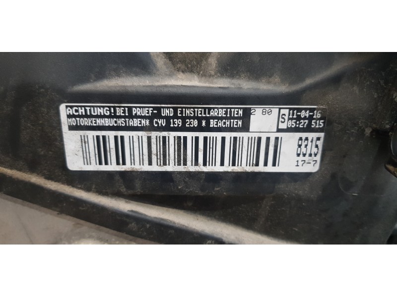 Recambio de motor completo para volkswagen golf vii sportsvan edition bluemotion tech referencia OEM IAM CYV   Recambio de motor completo para volkswagen golf vii sportsvan edition bluemotion tech referencia OEM IAM CYV