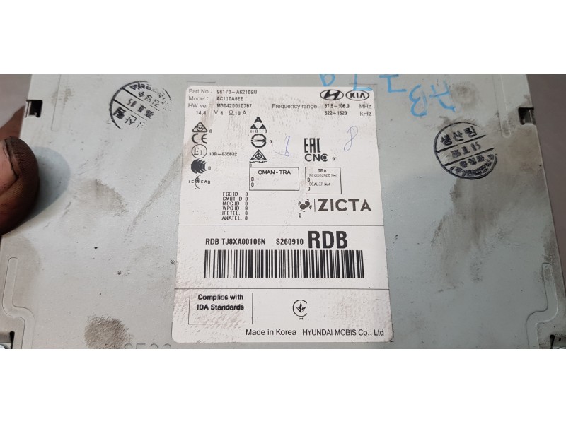 Recambio de sistema audio / radio cd para hyundai i30 (gd) klass bluedrive referencia OEM IAM 96170A610GU  