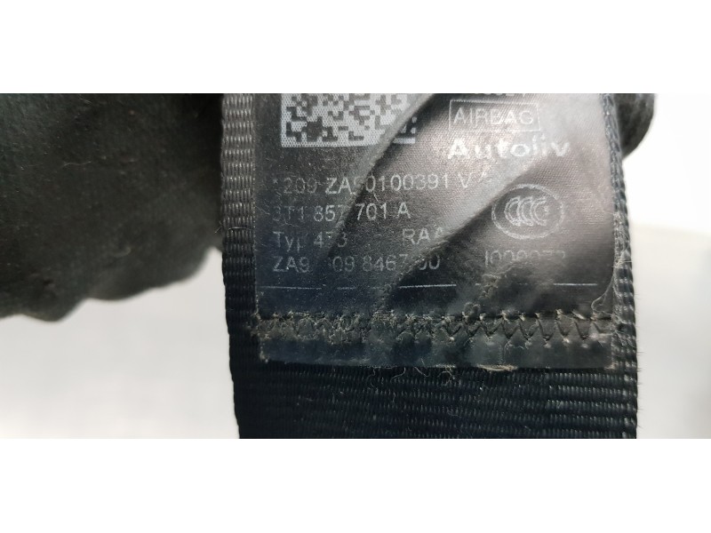 Recambio de cinturon seguridad delantero izquierdo para skoda suberb (3t4) ambition referencia OEM IAM 3T1857701ARAA   Recambio de cinturon seguridad delantero izquierdo para skoda suberb (3t4) ambition referencia OEM IAM 3T1857701ARAA