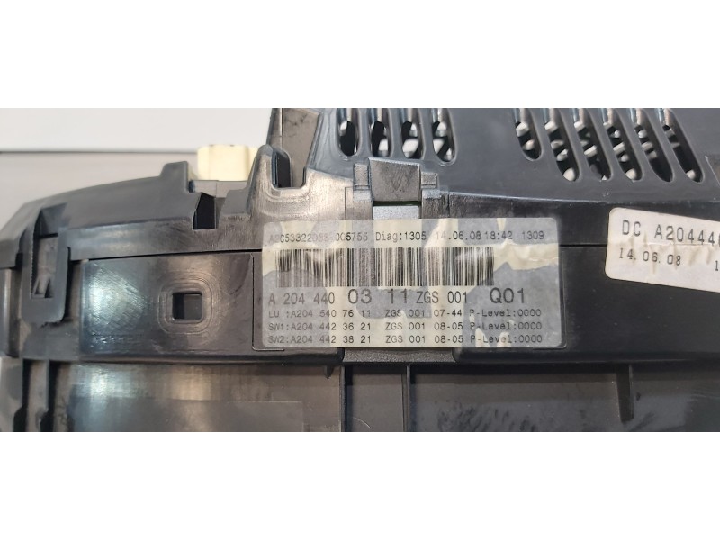 Recambio de cuadro instrumentos para mercedes clase c (w204) berlina c 220 cdi (204.008) referencia OEM IAM A2049004500   Recambio de cuadro instrumentos para mercedes clase c (w204) berlina c 220 cdi (204.008) referencia OEM IAM A2049004500