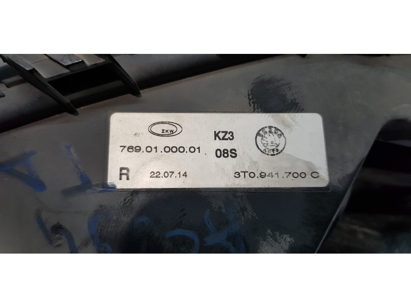 Recambio de faro antiniebla derecho para skoda suberb (3t4) ambition referencia OEM IAM 3T0941700C  
