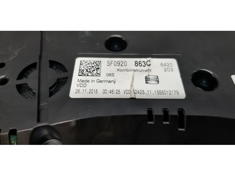 Recambio de cuadro instrumentos para seat leon st (5f8) reference referencia OEM IAM 5F0920863A 5F0920863C  Recambio de cuadro instrumentos para seat leon st (5f8) reference referencia OEM IAM 5F0920863A 5F0920863C