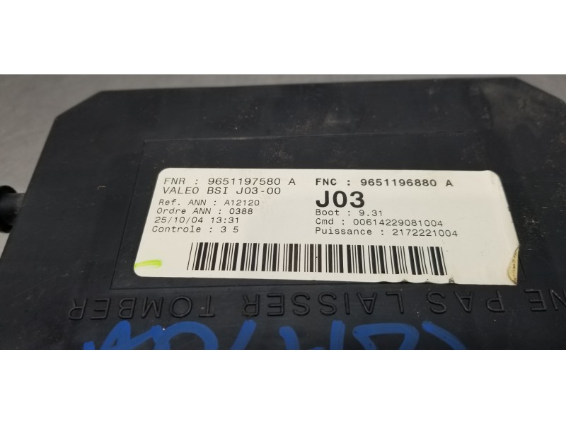 Recambio de caja reles / fusibles para peugeot 307 break / sw (s1) pk referencia OEM IAM 9651197580 BSIJ03  Recambio de caja reles / fusibles para peugeot 307 break / sw (s1) pk referencia OEM IAM 9651197580 BSIJ03