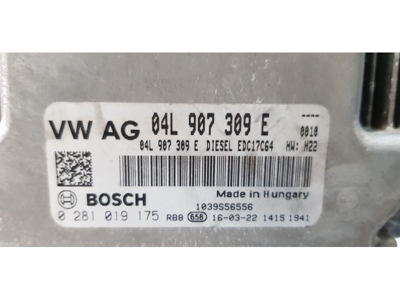Recambio de centralita motor uce para skoda rapid active referencia OEM IAM 04L907309E   Recambio de centralita motor uce para skoda rapid active referencia OEM IAM 04L907309E