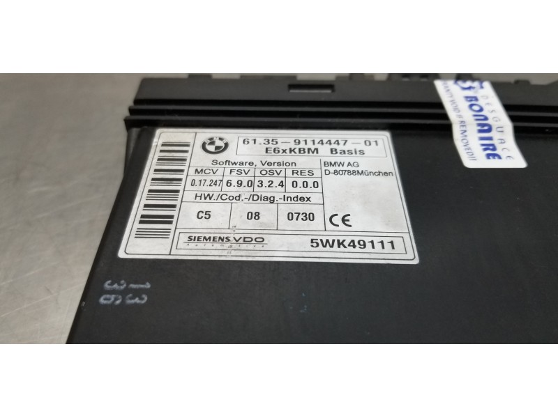 Recambio de modulo confort para bmw serie 5 berlina (e60) 520d referencia OEM IAM 61359114447 61359176069 