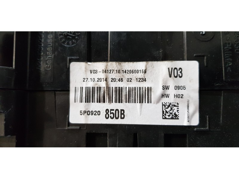 Recambio de cuadro instrumentos para seat altea xl (5p5) stylance / style referencia OEM IAM 5P0920850B   Recambio de cuadro instrumentos para seat altea xl (5p5) stylance / style referencia OEM IAM 5P0920850B