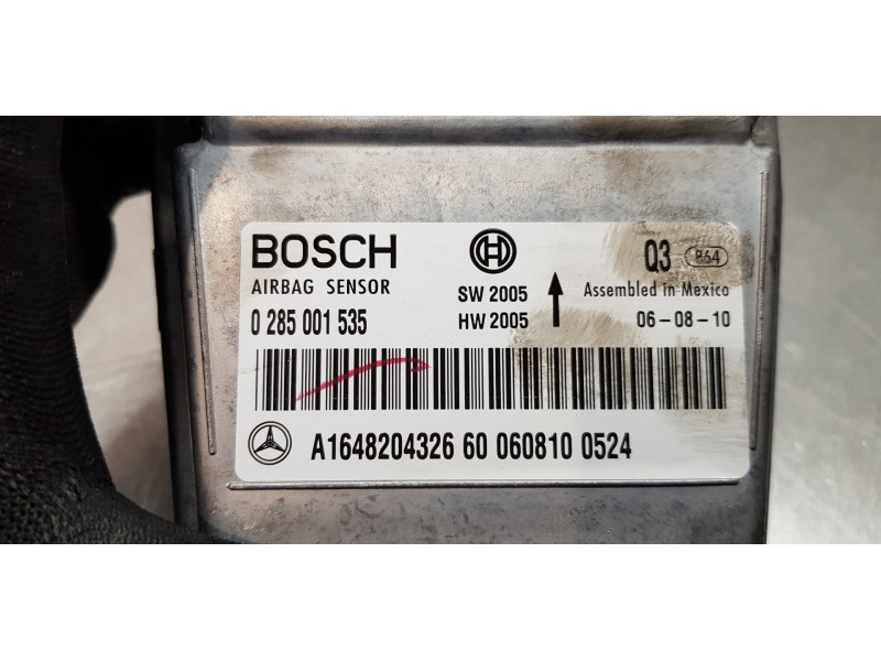Recambio de centralita airbag para mercedes clase m (w164) 280 / 300 cdi (164.120) referencia OEM IAM A1648204326 0285001535  Recambio de centralita airbag para mercedes clase m (w164) 280 / 300 cdi (164.120) referencia OEM IAM A1648204326 0285001535