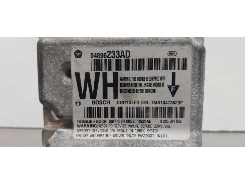 Recambio de centralita airbag para jeep gr. cherokee (wh) 3.0 crd laredo referencia OEM IAM 04896233AD   Recambio de centralita airbag para jeep gr. cherokee (wh) 3.0 crd laredo referencia OEM IAM 04896233AD