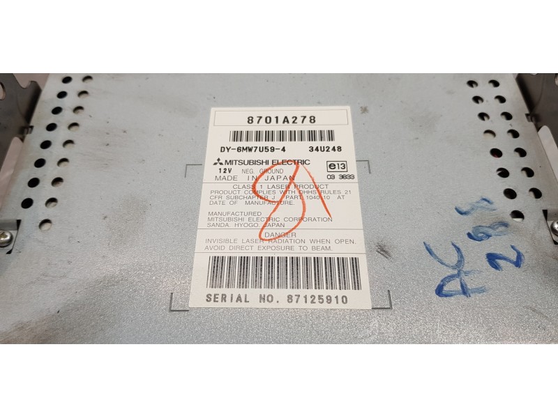 Recambio de sistema audio / radio cd para mitsubishi lancer berlina (cy0) instyle referencia OEM IAM 8701A278  