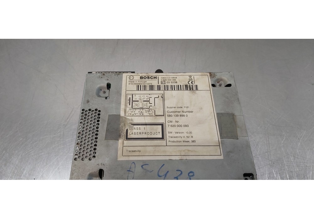 Recambio de sistema audio / radio cd para iveco daily pr einzelkabine 35 s... radstand 3000 referencia OEM IAM 5801398980   Recambio de sistema audio / radio cd para iveco daily pr einzelkabine 35 s... radstand 3000 referencia OEM IAM 5801398980