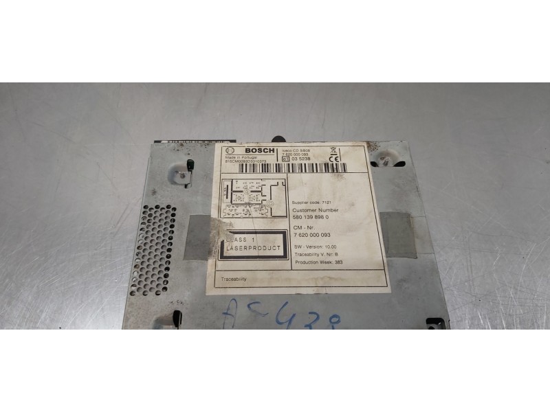 Recambio de sistema audio / radio cd para iveco daily pr einzelkabine 35 s... radstand 3000 referencia OEM IAM 5801398980   Recambio de sistema audio / radio cd para iveco daily pr einzelkabine 35 s... radstand 3000 referencia OEM IAM 5801398980