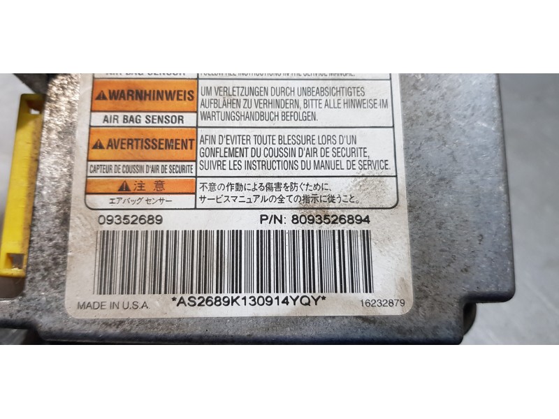 Recambio de centralita airbag para opel frontera b limited referencia OEM IAM 8093526894  