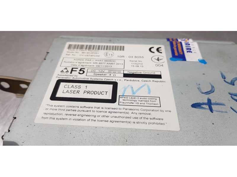 Recambio de pantalla multifuncion para toyota verso comfort referencia OEM IAM 861400F051  