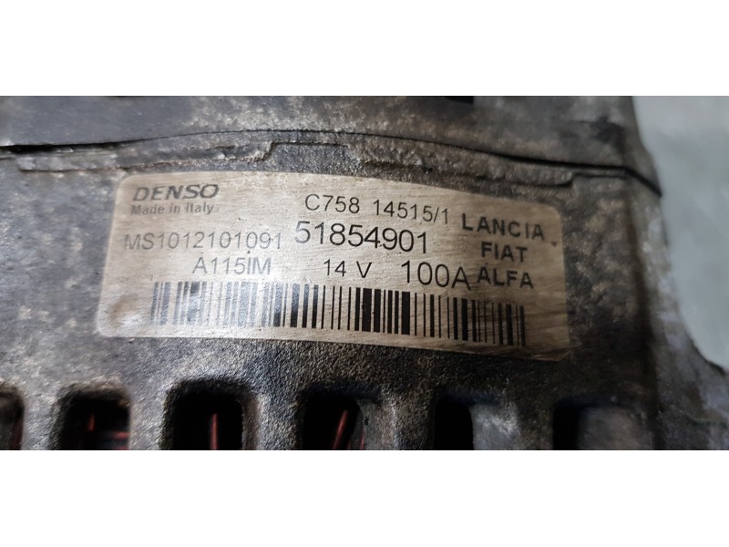 Recambio de alternador para opel combo d expression l2h1 referencia OEM IAM 51854901   Recambio de alternador para opel combo d expression l2h1 referencia OEM IAM 51854901