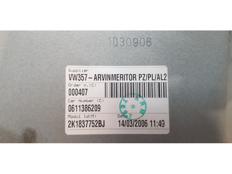 Recambio de elevalunas delantero derecho para volkswagen caddy ka/kb (2k) kombi referencia OEM IAM 2K1837752BJ  