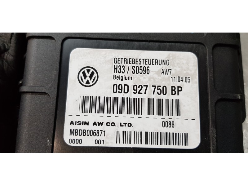 Recambio de centralita cambio automatico para volkswagen touareg (7la) tdi r5 referencia OEM IAM 09D927750BP   Recambio de centralita cambio automatico para volkswagen touareg (7la) tdi r5 referencia OEM IAM 09D927750BP