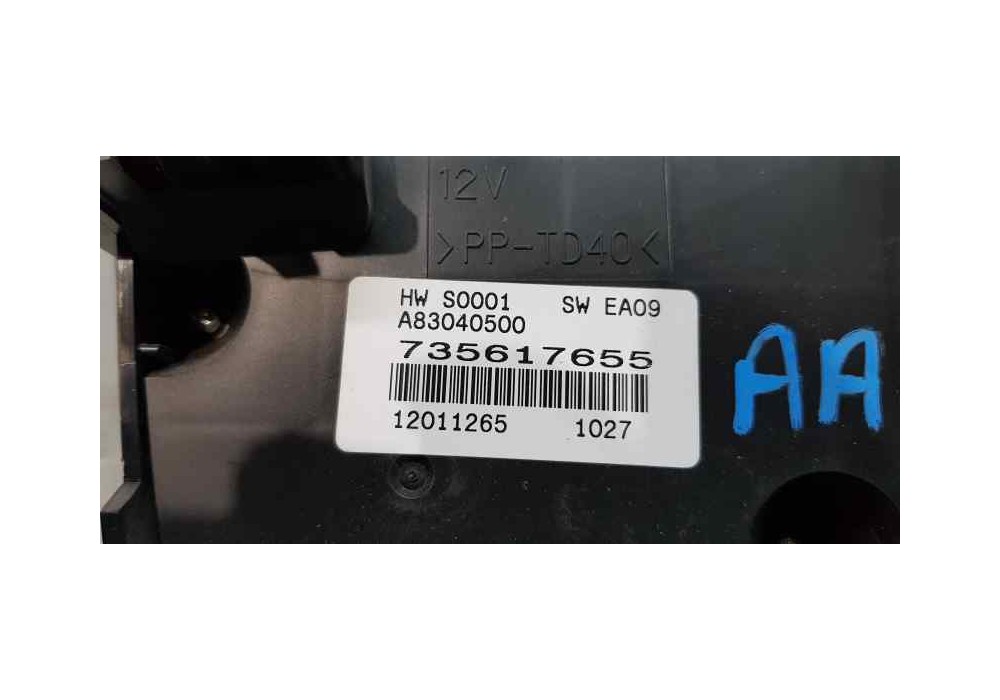 Recambio de mando climatizador para fiat doblo ii cargo (263) furgón sx maxi xl referencia OEM IAM 735617655  