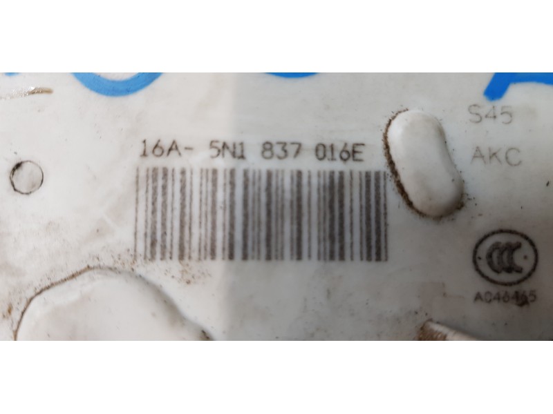 Recambio de cerradura puerta delantera derecha para skoda superb combi (3t5) elegance referencia OEM IAM 5N1837016E  