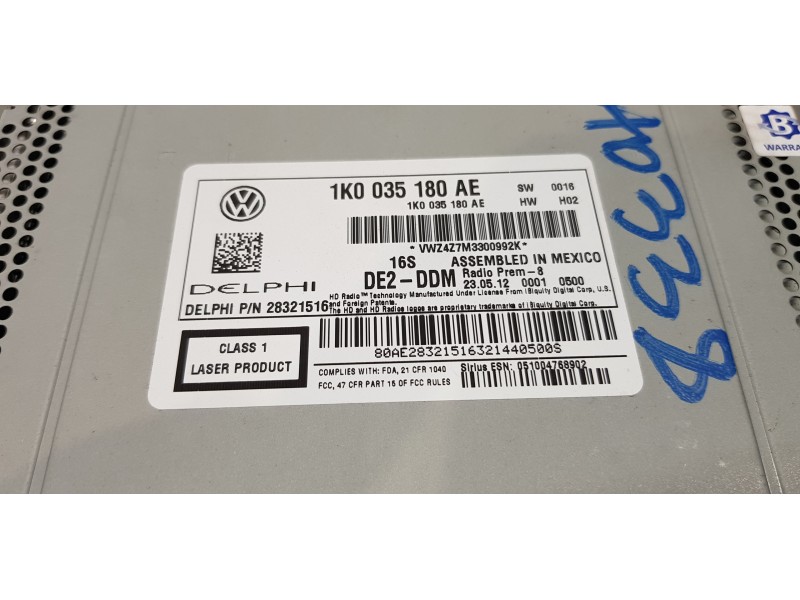 Recambio de pantalla multifuncion para volkswagen passat lim. (362) referencia OEM IAM 1K0035180T 1K0035180AE  Recambio de pantalla multifuncion para volkswagen passat lim. (362) referencia OEM IAM 1K0035180T 1K0035180AE