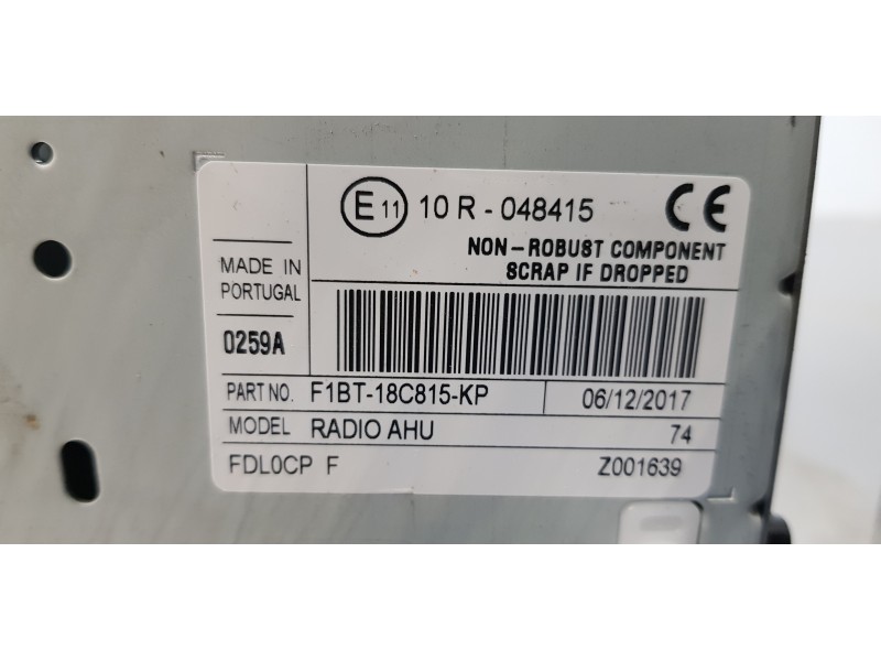 Recambio de sistema audio / radio cd para ford focus lim. business referencia OEM IAM F1BT18C815KP   Recambio de sistema audio / radio cd para ford focus lim. business referencia OEM IAM F1BT18C815KP
