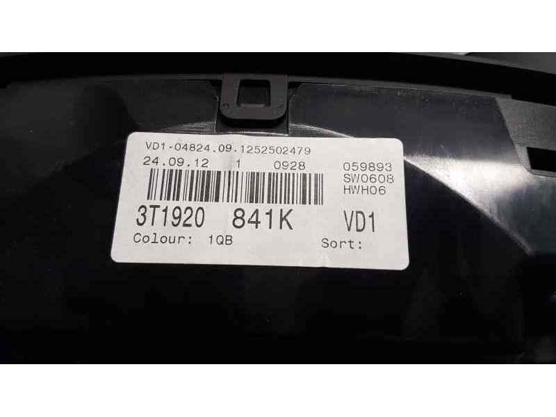 Recambio de cuadro instrumentos para skoda superb combi (3t5) elegance referencia OEM IAM 3T1920841K  