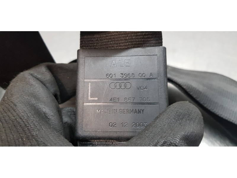 Recambio de cinturon seguridad delantero izquierdo para audi a8 (4e2) 3.7 quattro referencia OEM IAM 4E1857705V04  