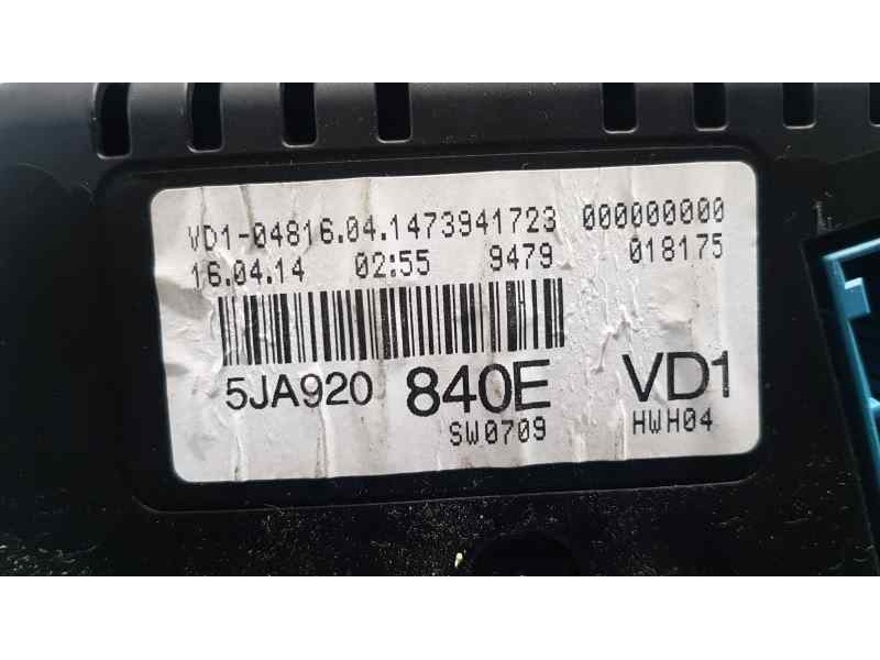 Recambio de cuadro instrumentos para skoda rapid elegance referencia OEM IAM 5JA920840E   Recambio de cuadro instrumentos para skoda rapid elegance referencia OEM IAM 5JA920840E