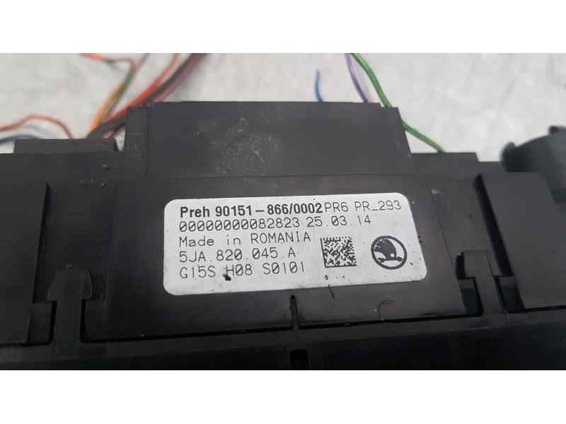 Recambio de mando calefaccion / aire acondicionado para skoda rapid elegance referencia OEM IAM 5JA820045A   Recambio de mando calefaccion / aire acondicionado para skoda rapid elegance referencia OEM IAM 5JA820045A