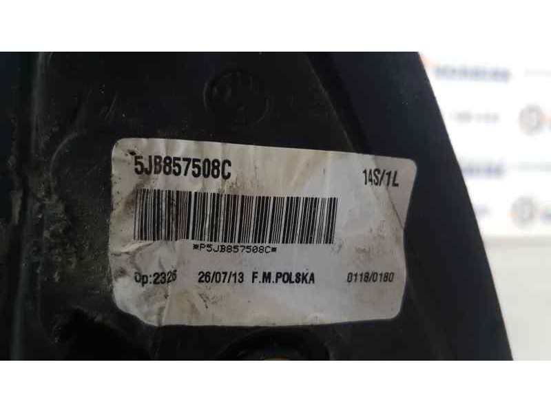 Recambio de retrovisor derecho para skoda rapid elegance referencia OEM IAM 5JB857508C  