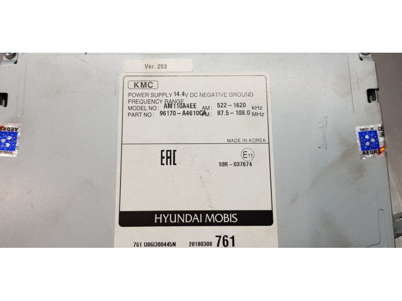 Recambio de sistema audio / radio cd para kia carens ( ) basic referencia OEM IAM 96170A4610CA  