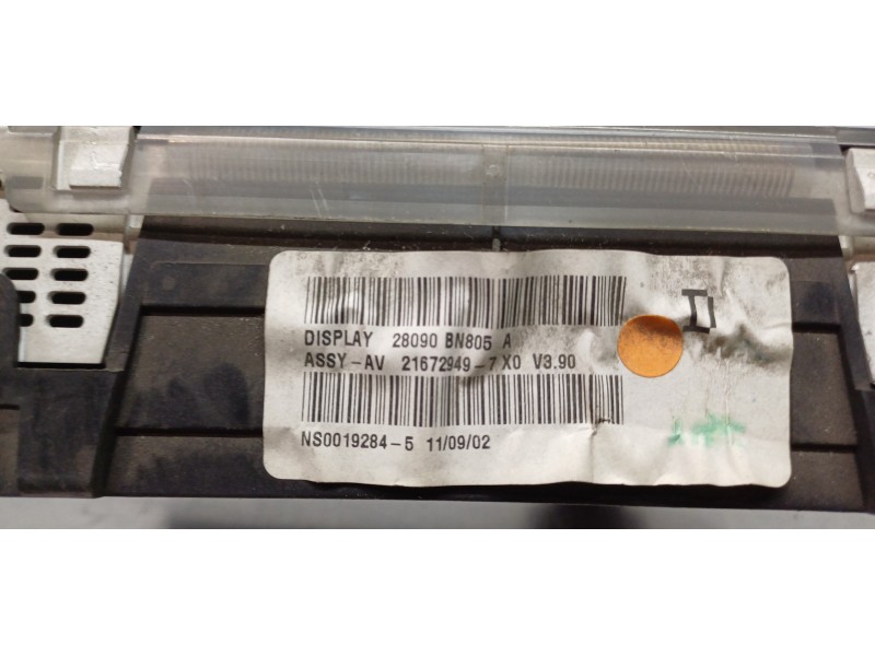 Recambio de pantalla multifuncion para nissan almera (n16/e) acenta referencia OEM IAM 28090BN806 28090BN805 